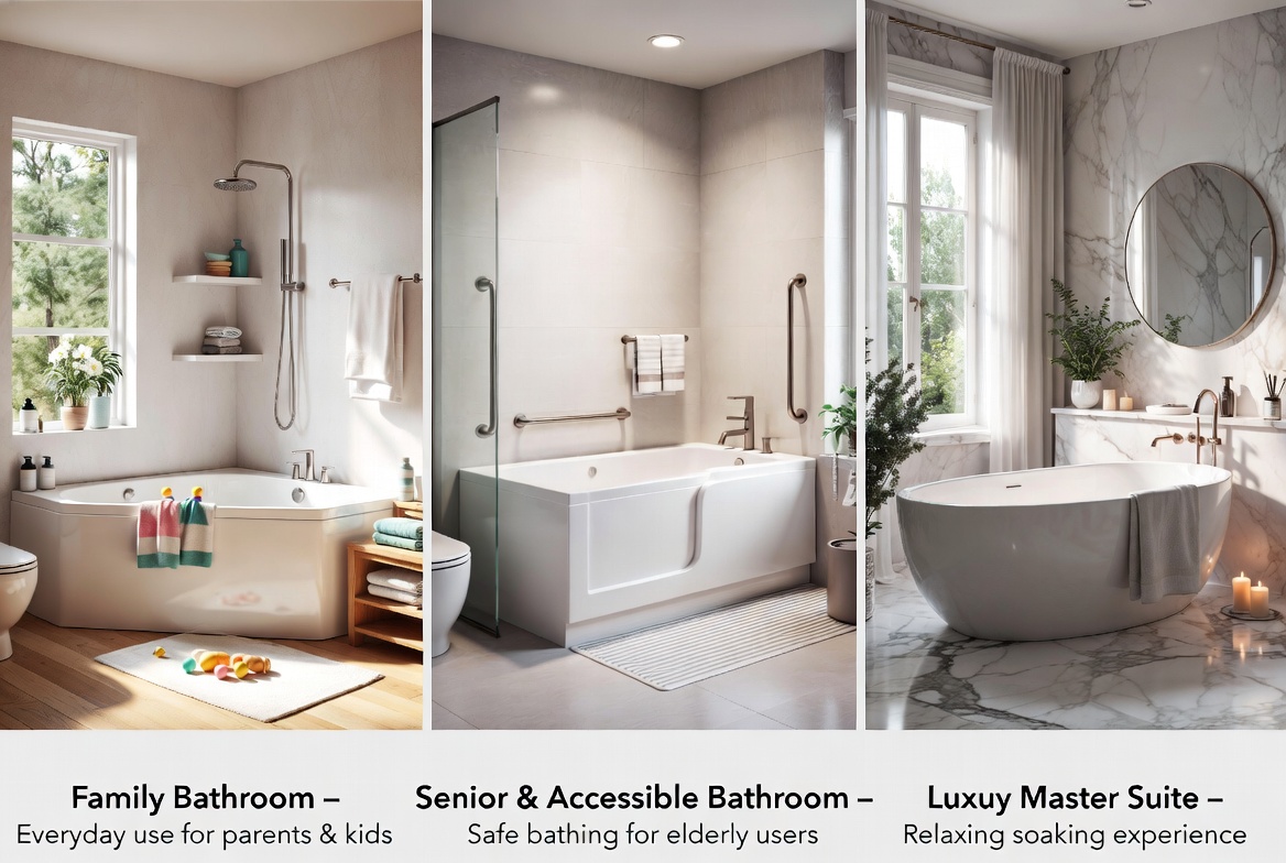 Bathtub Types For Different Users Bathtub Types For Different Users