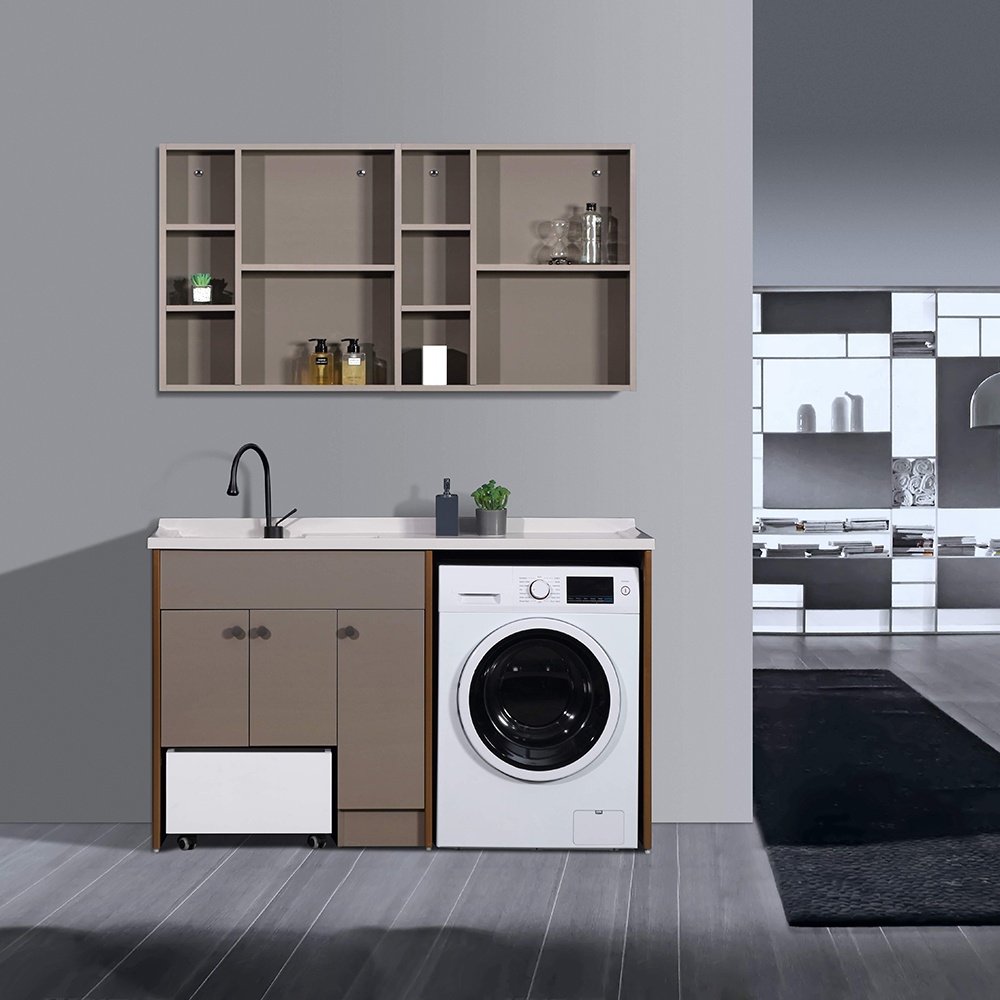 Compact Solid Surface Laundry Cabinet (2) Compact Solid Surface Laundry Cabinet (2)