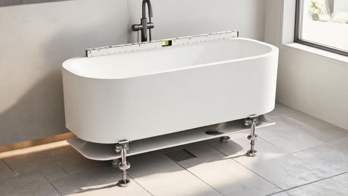 Freestanding Tub Leveling On Uneven Floor Freestanding Tub Leveling On Uneven Floor