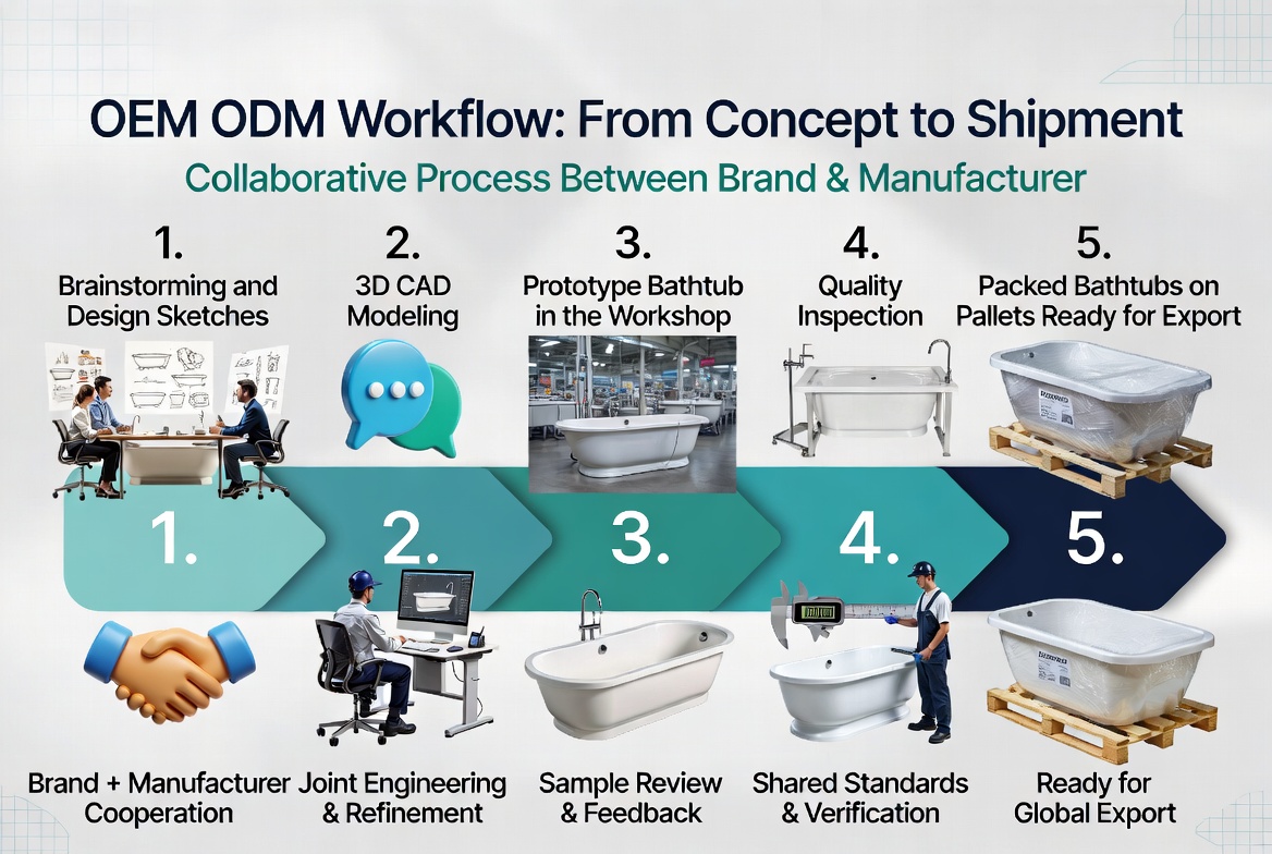 OEM ODM Bathtub Development Process OEM ODM Bathtub Development Process
