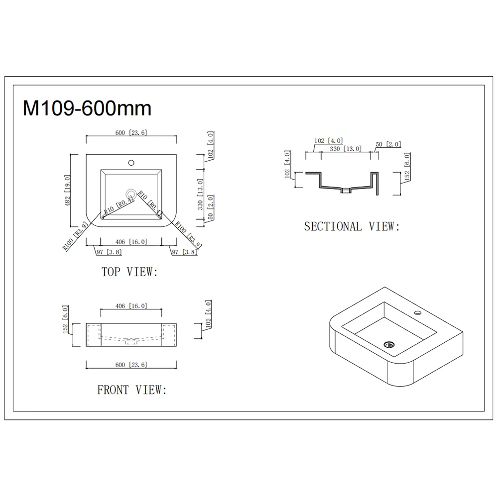 Solid Surface Wall Hung Sink (9) Solid Surface Wall Hung Sink (9)