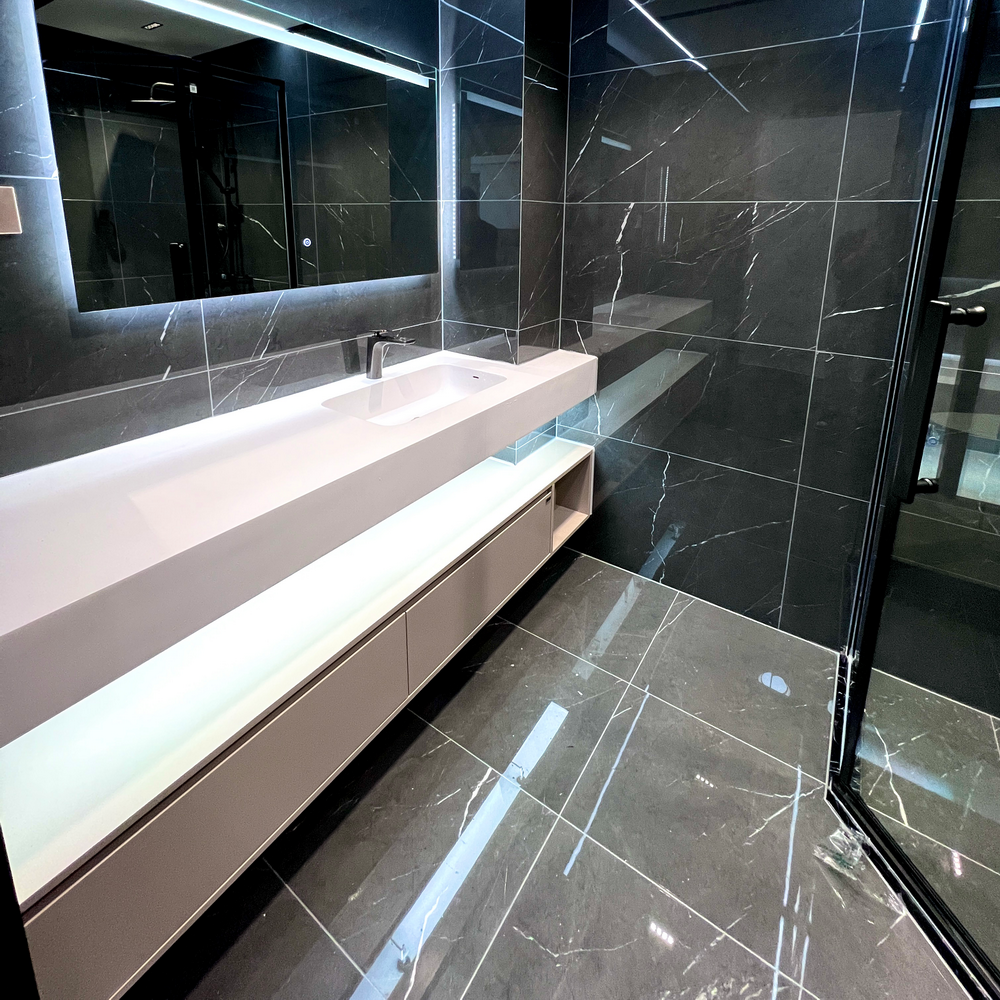 Integrated Solid Surface Countertop Basin (2) Integrated Solid Surface Countertop Basin (2)