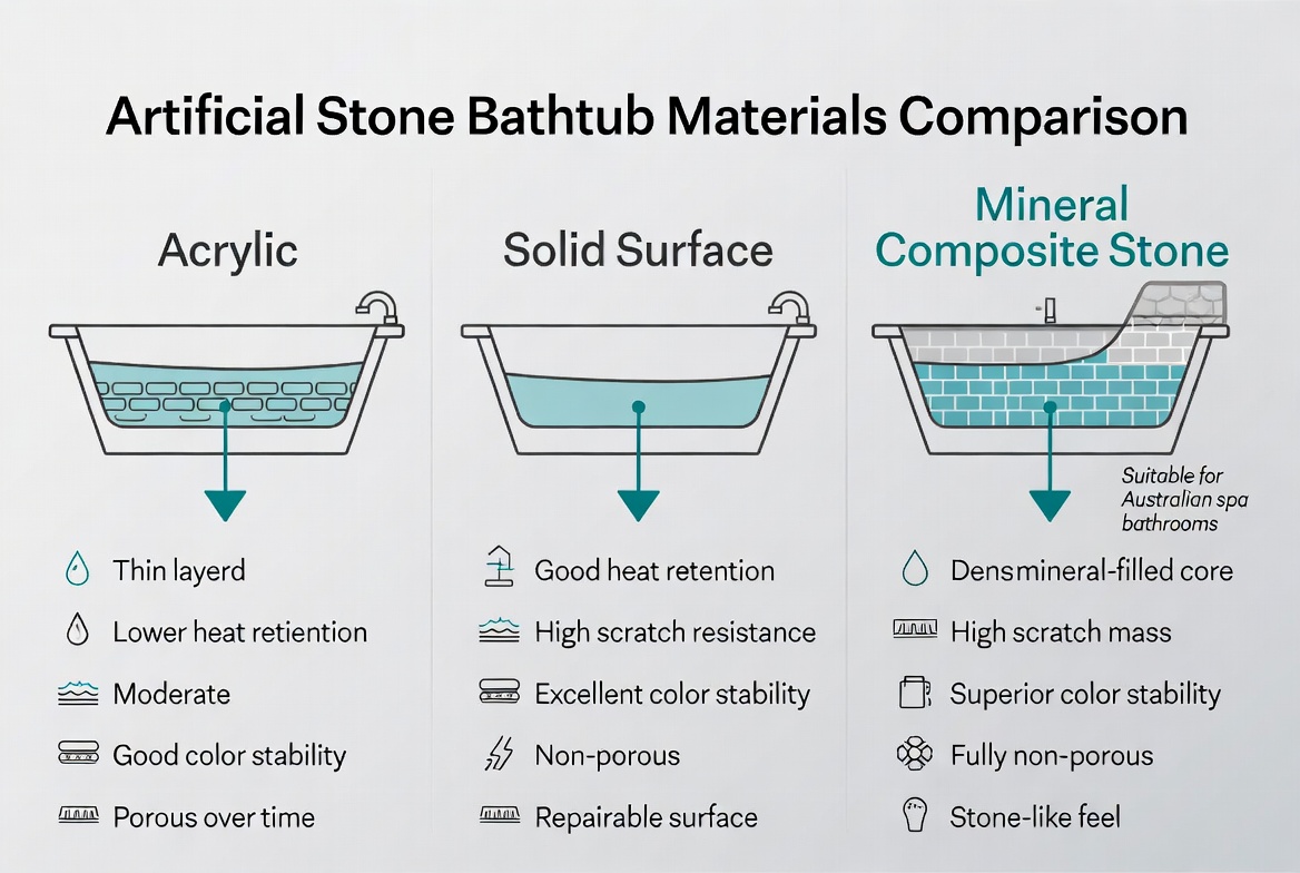 Artificial Stone Bathtub Material Comparison Artificial Stone Bathtub Material Comparison
