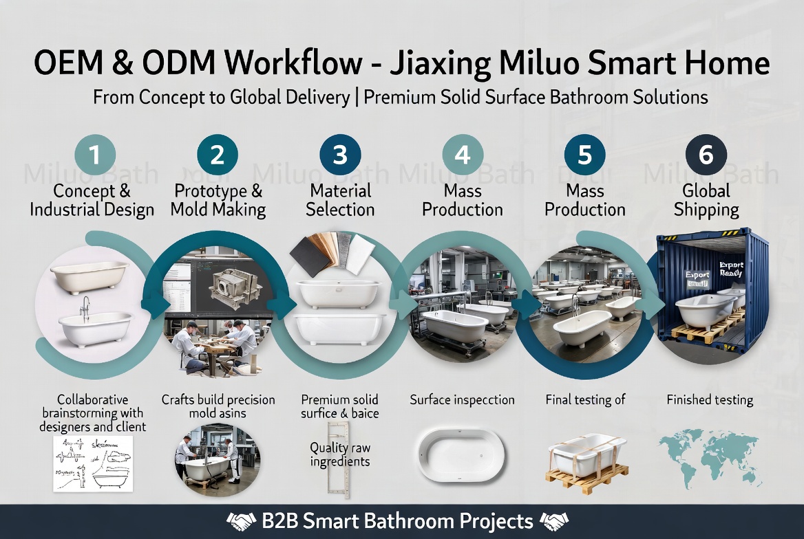 Miluo Bath OEM ODM Workflow Miluo Bath OEM ODM Workflow