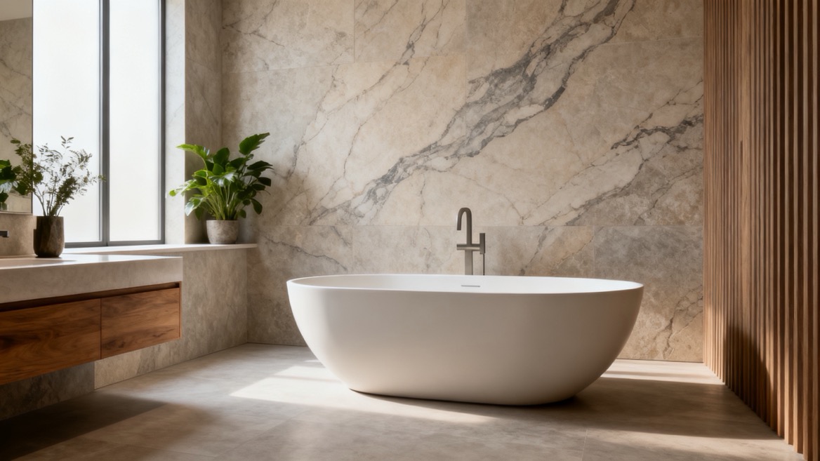 Sustainable Luxury Bathroom Sanctuary Sustainable Luxury Bathroom Sanctuary