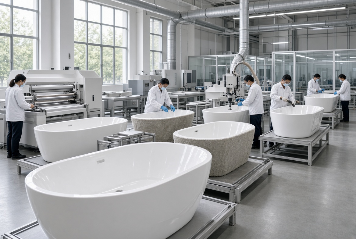 China Acrylic Bathtub Manufacturing Facility China Acrylic Bathtub Manufacturing Facility
