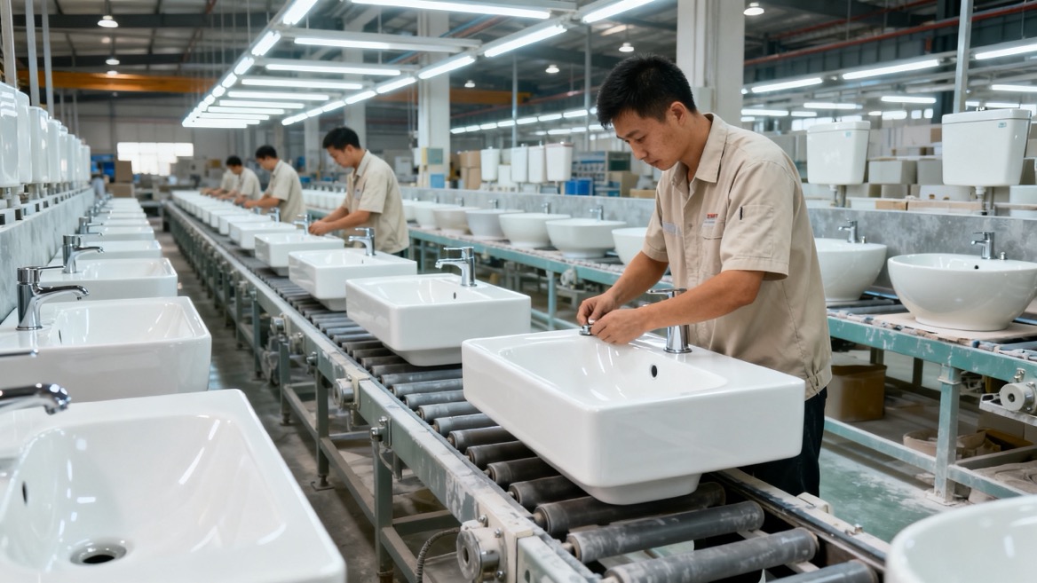 Modern Wall Hung Basin Manufacturing Facility Modern Wall Hung Basin Manufacturing Facility