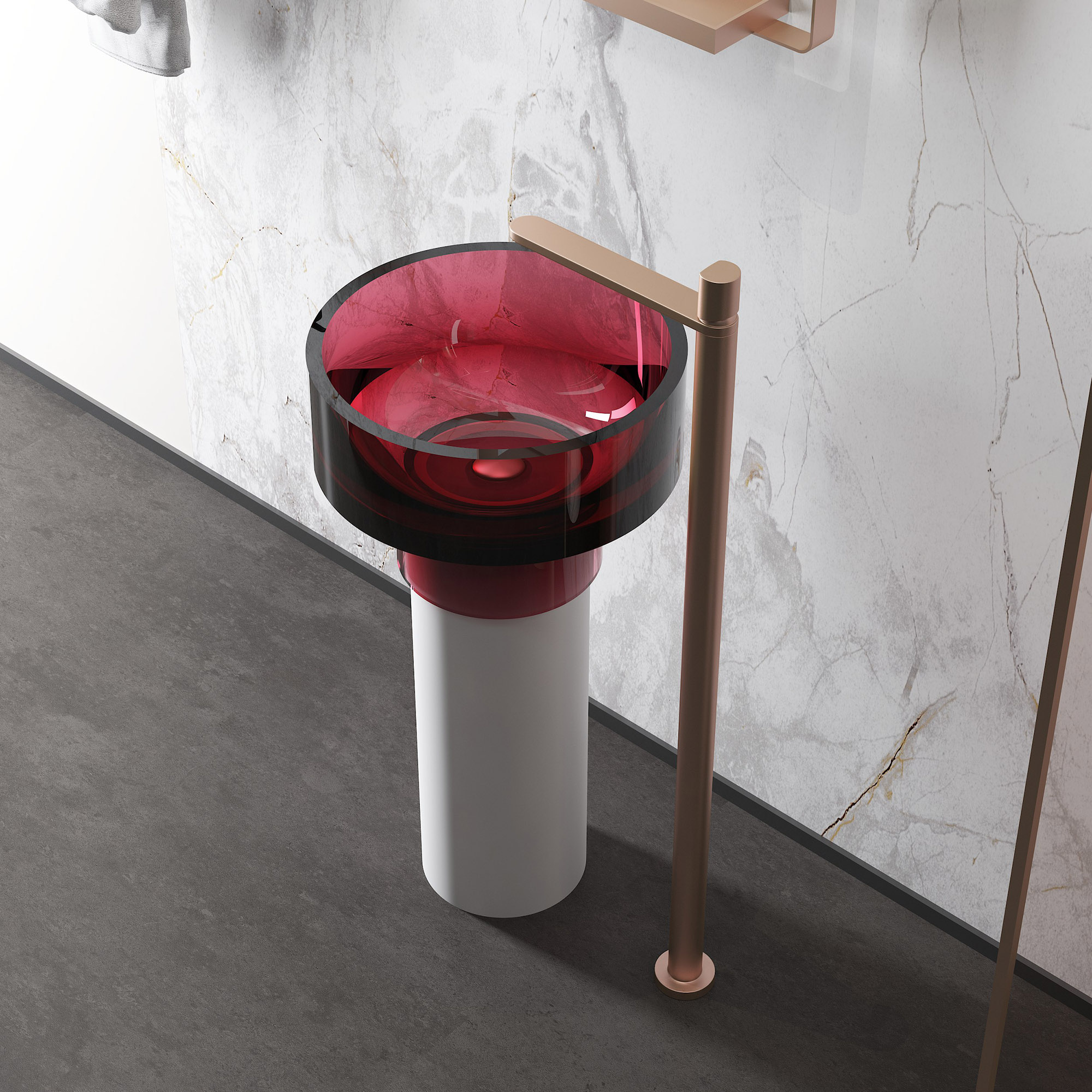 Transparent Pedestal Basins (5) Transparent Pedestal Basins (5)