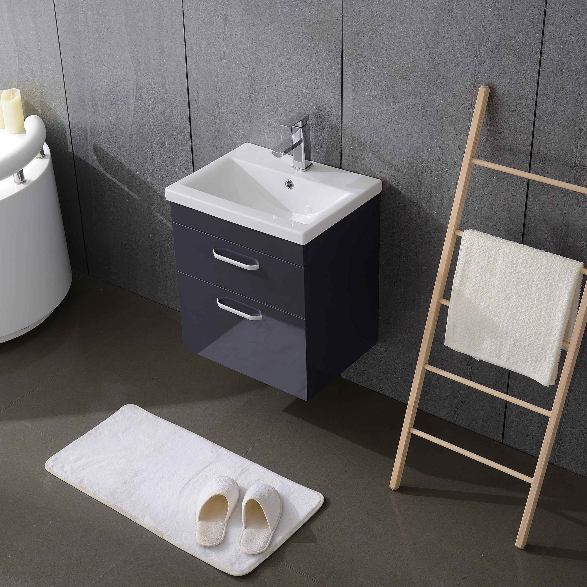 Wall Hung Vanity Unit 600Mm (3) Wall Hung Vanity Unit 600Mm (3)