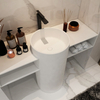 Pedestal Sink With Counter