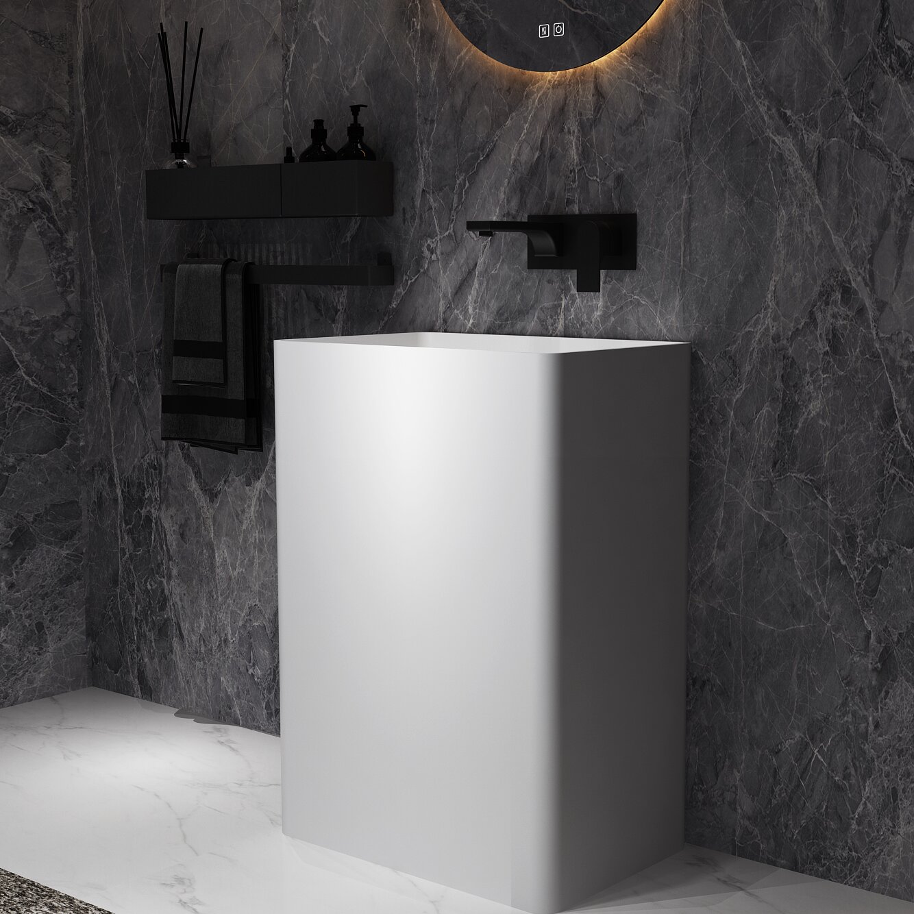 Modern Pedestal Sink (3) Modern Pedestal Sink (3)