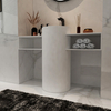 Pedestal Sink With Counter