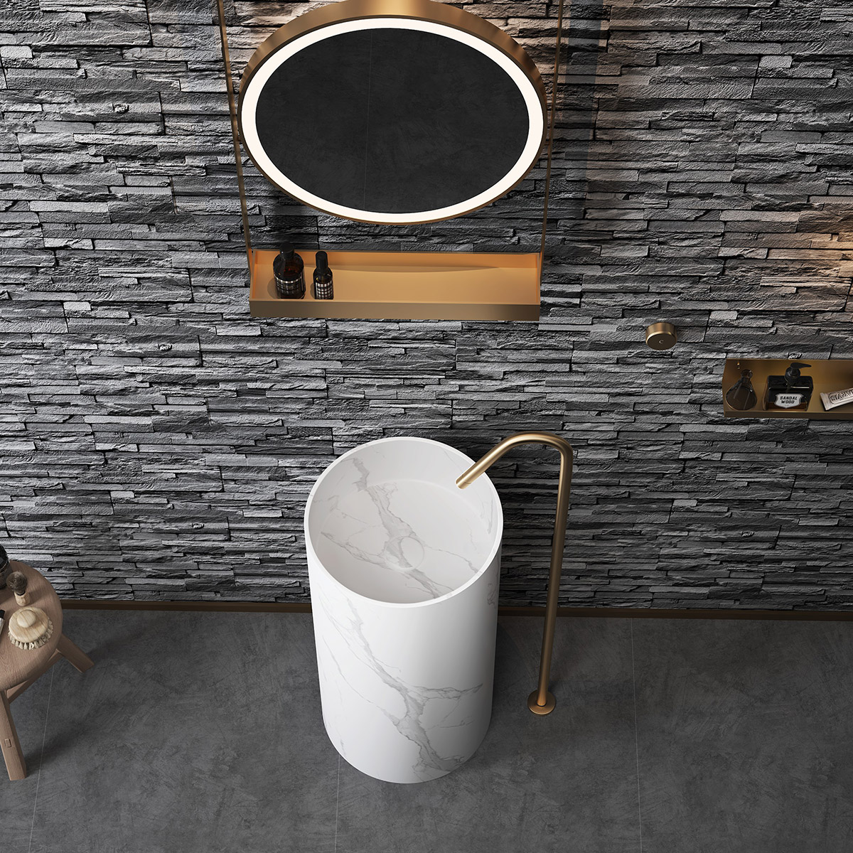 Pedestal Marble Sink (5) Pedestal Marble Sink (5)