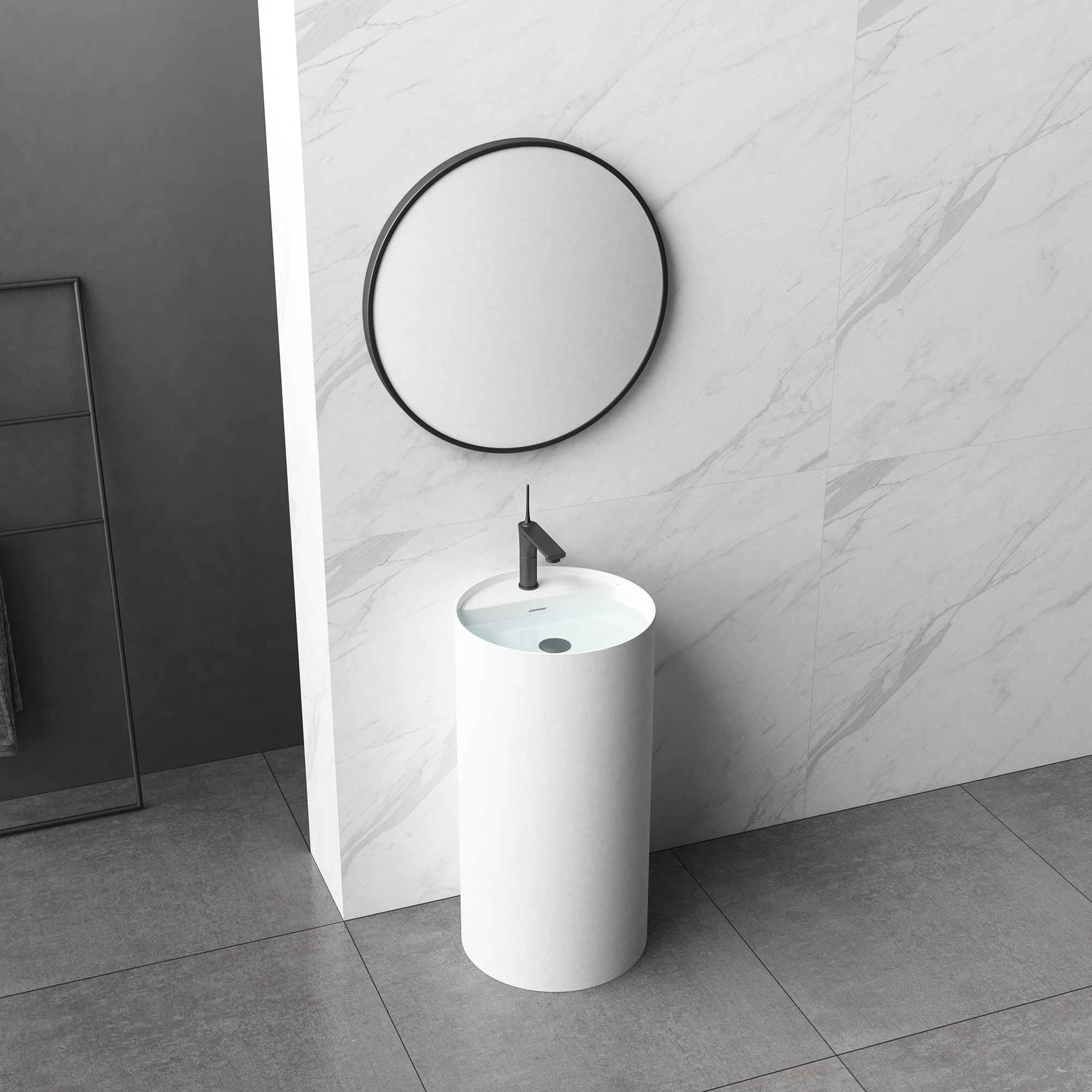 Contemporary Pedestal Sink (3) Contemporary Pedestal Sink (3)