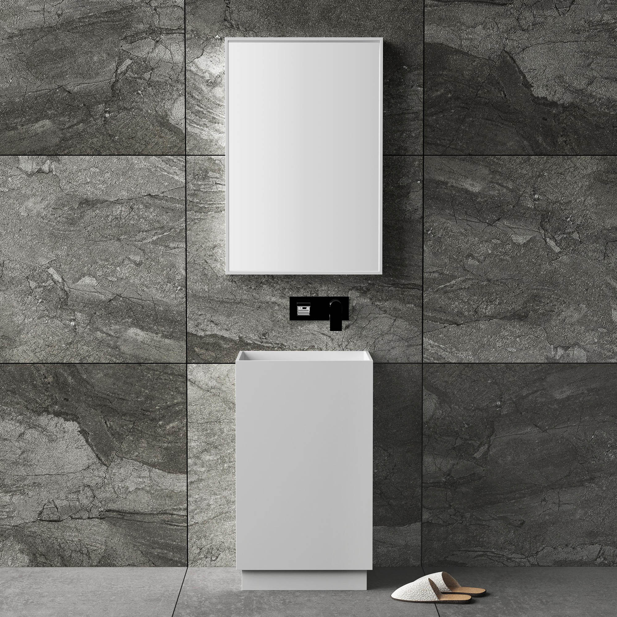 حوض غسيل زاوية مع حامل