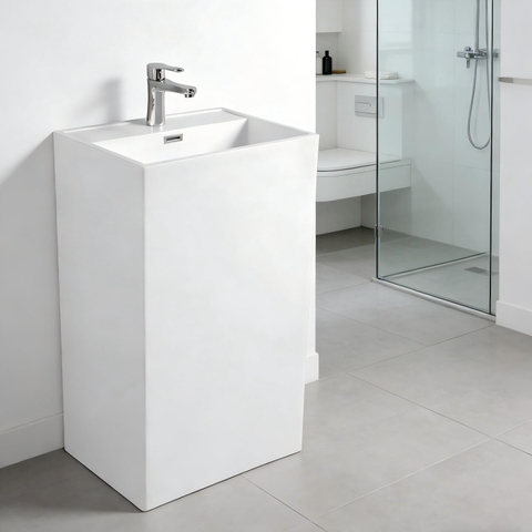 White Pedestal Sink