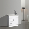 Glossy White Solid‑surface Laundry Cabinet