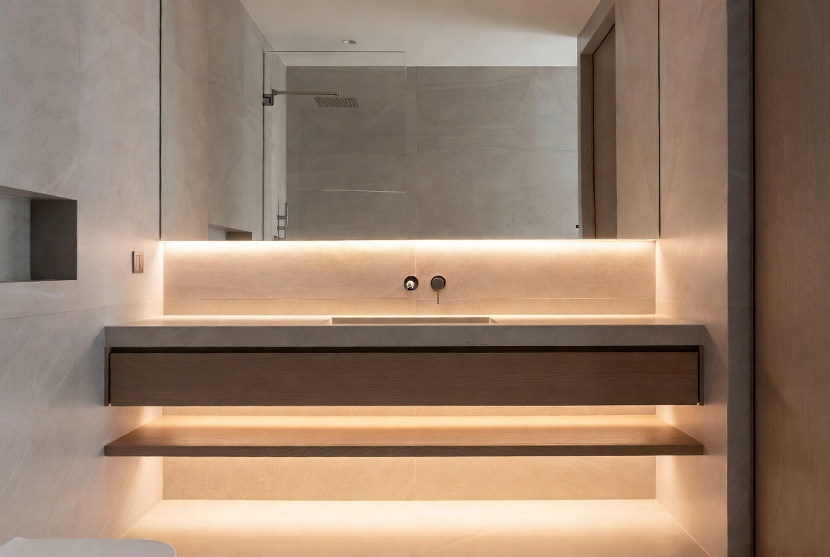Integrated Basin And Floating Vanity
