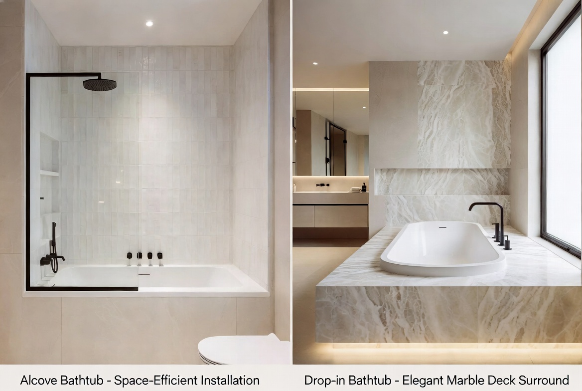 Alcove Versus Drop In Bathtub Comparison Alcove Versus Drop In Bathtub Comparison