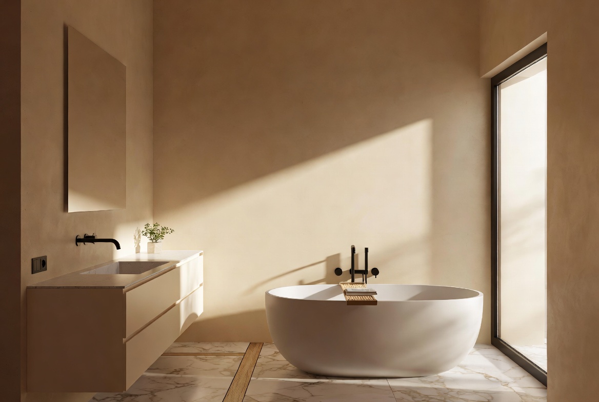 Coordinated Solid Surface Bathroom Set