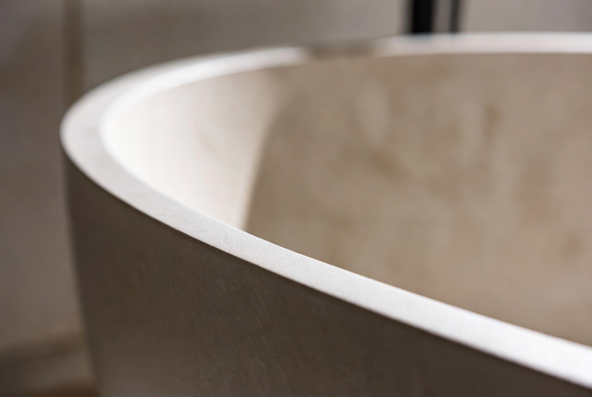 Ultra Thin Rim Stone Resin Bathtub