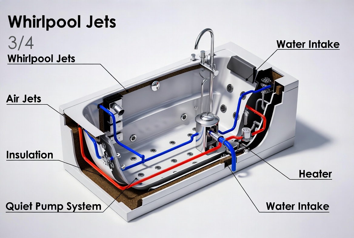 Hydrotherapy Jet Technology Cutaway