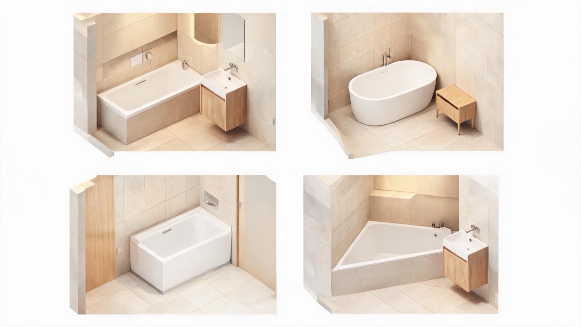 Small Bathtub Layout Comparison