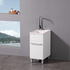 Glossy White Solid‑surface Laundry Cabinet