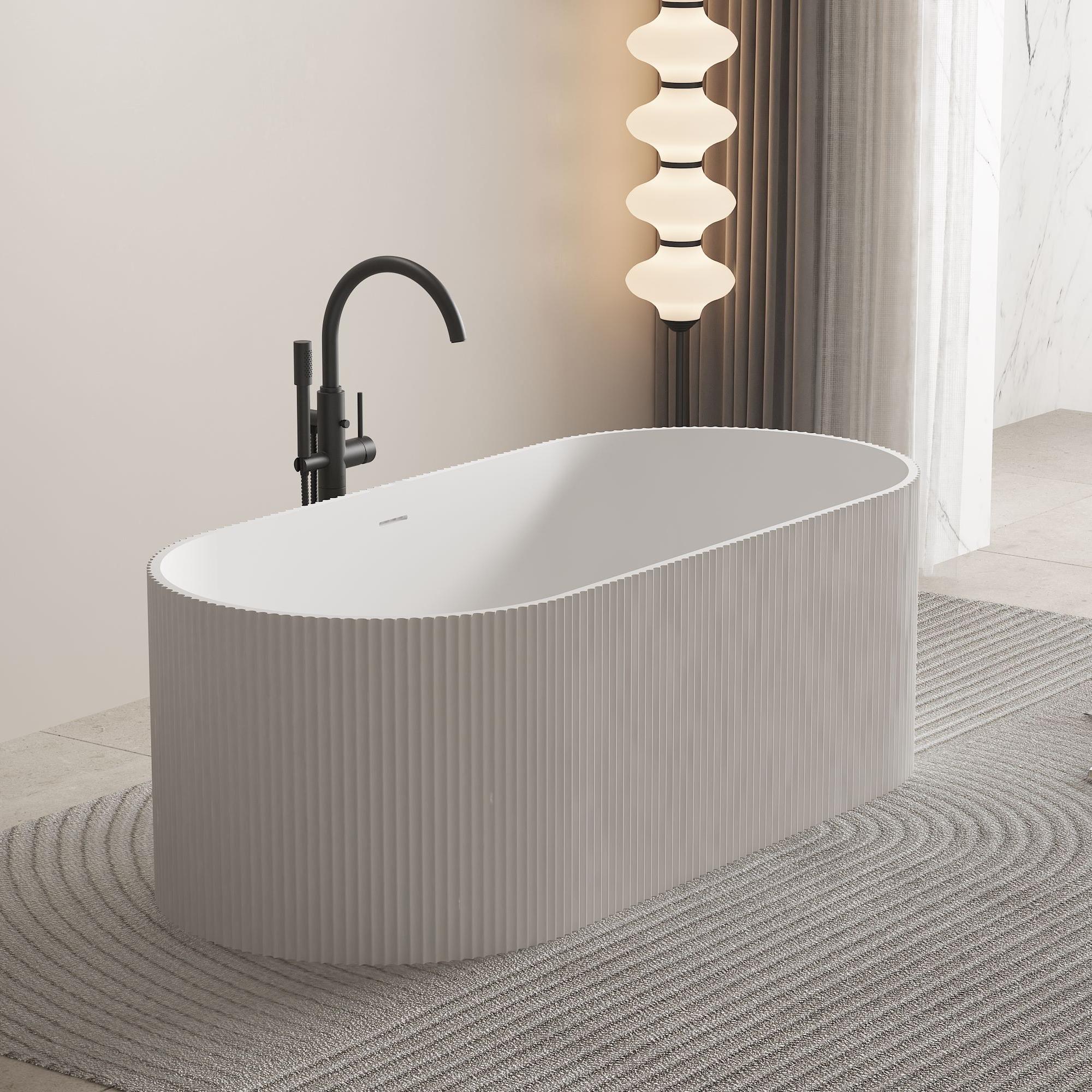 Striped Solid Surface Freestanding Tub (1) Striped Solid Surface Freestanding Tub (1)