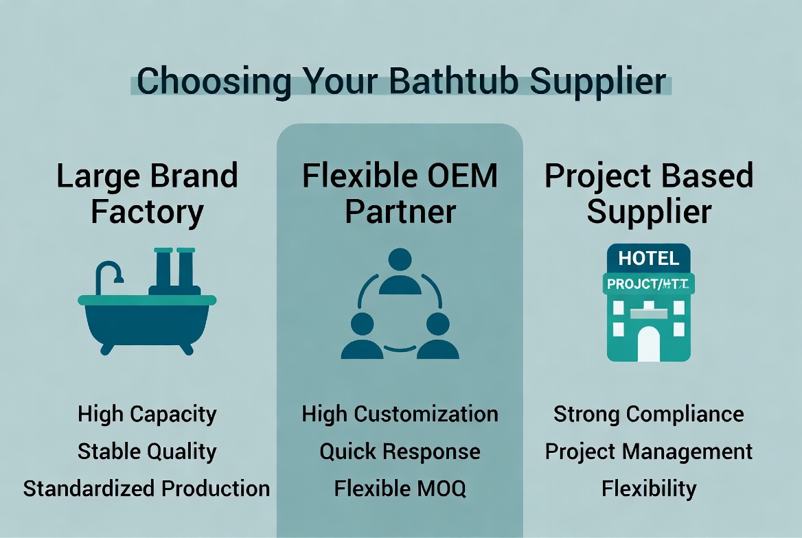 B2B Bathtub Supplier Comparison