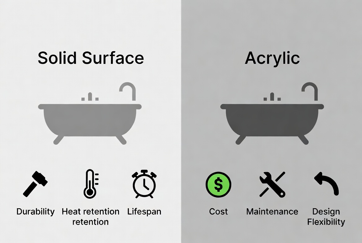 Solid Surface Vs Acrylic Comparison Solid Surface Vs Acrylic Comparison