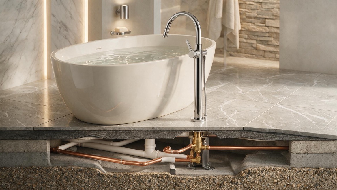 Floor Mounted Faucet Installation Detail Floor Mounted Faucet Installation Detail