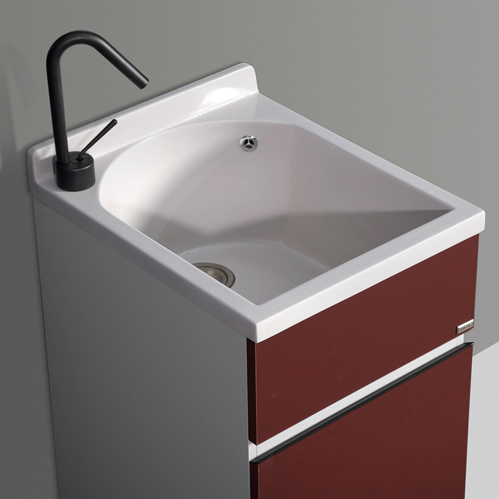 Laundry Sink Cabinet with Washboard (7)