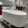 Striped Solid Surface Freestanding Tub