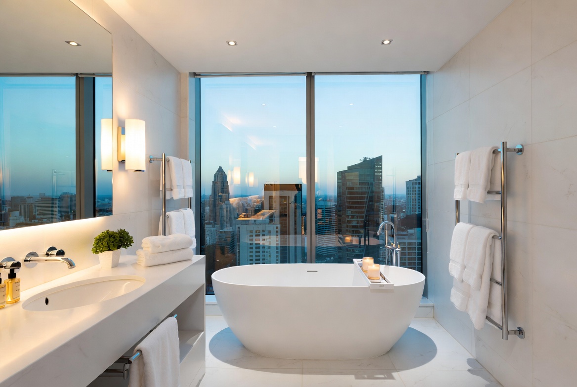 Resin Stone Bathtub In Luxury Hotel SuiteResin Stone Bathtub In Luxury Hotel Suite