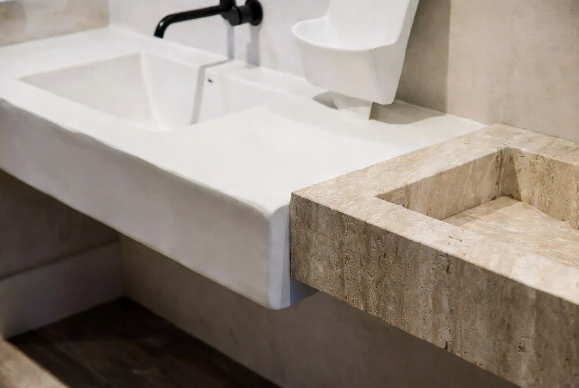 Modern Bathroom Material Comparison