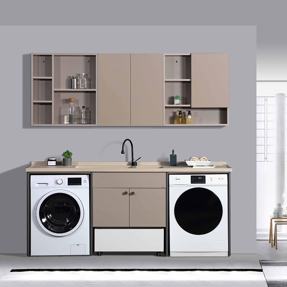 Double Station Laundry Cabinet