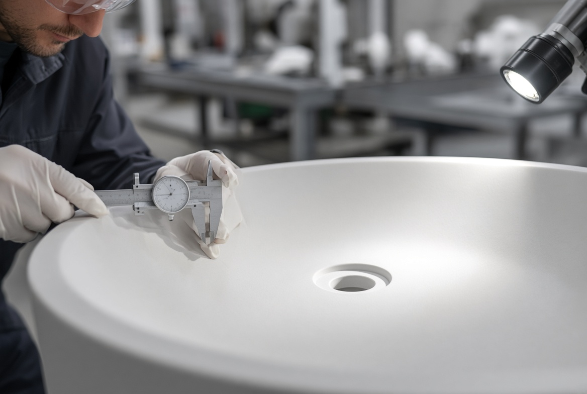 Solid Surface Basin Quality Inspection Solid Surface Basin Quality Inspection