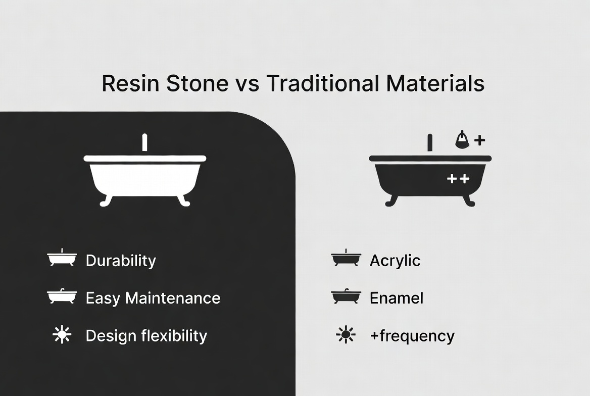 Resin Stone Versus Traditional Bathtub Comparison