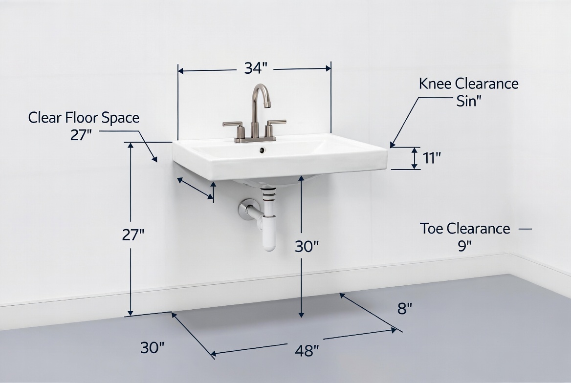 ADA Sink Dimensions Overview