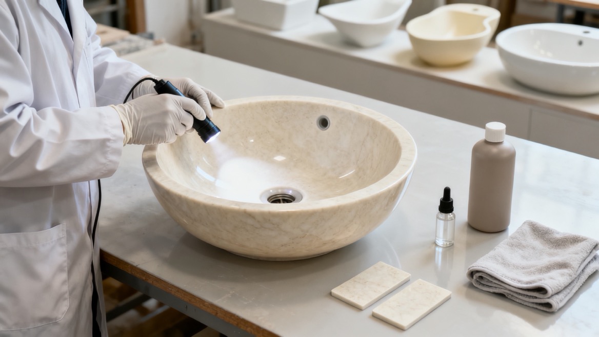 OEM Stone Basin Quality Inspection