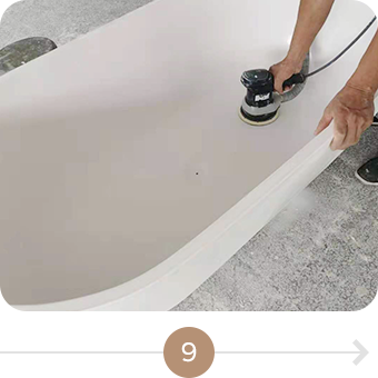 Polish the whole bathtub