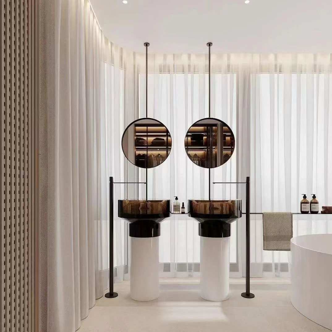 Transparent Pedestal Basins