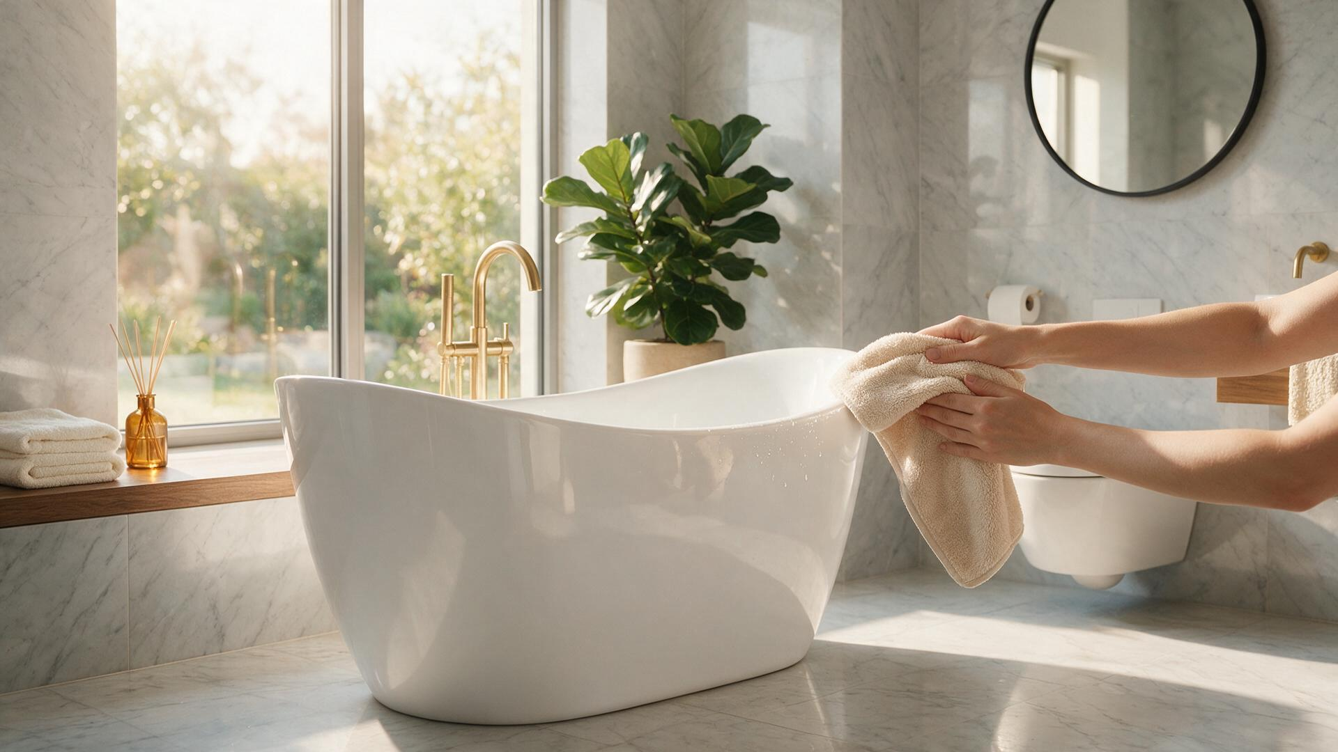 Gentle Acrylic Bathtub Cleaning Routine