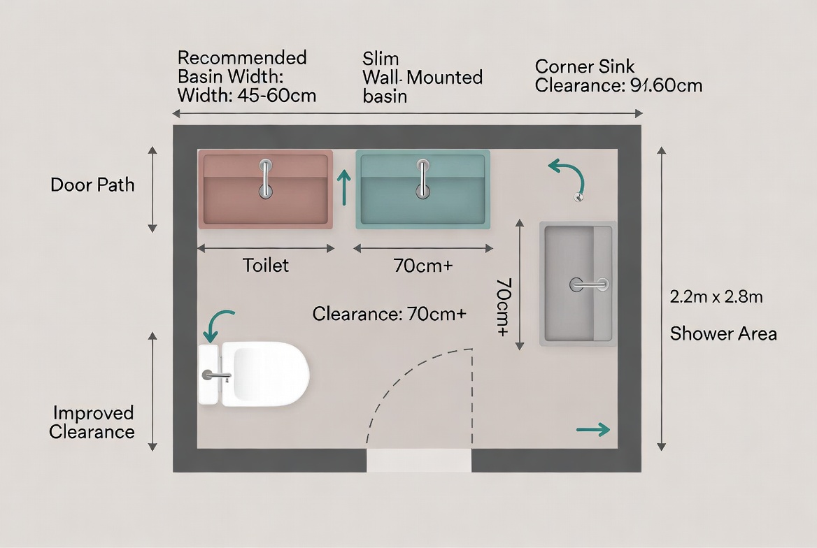 Compact Basin Layout Planning Diagram