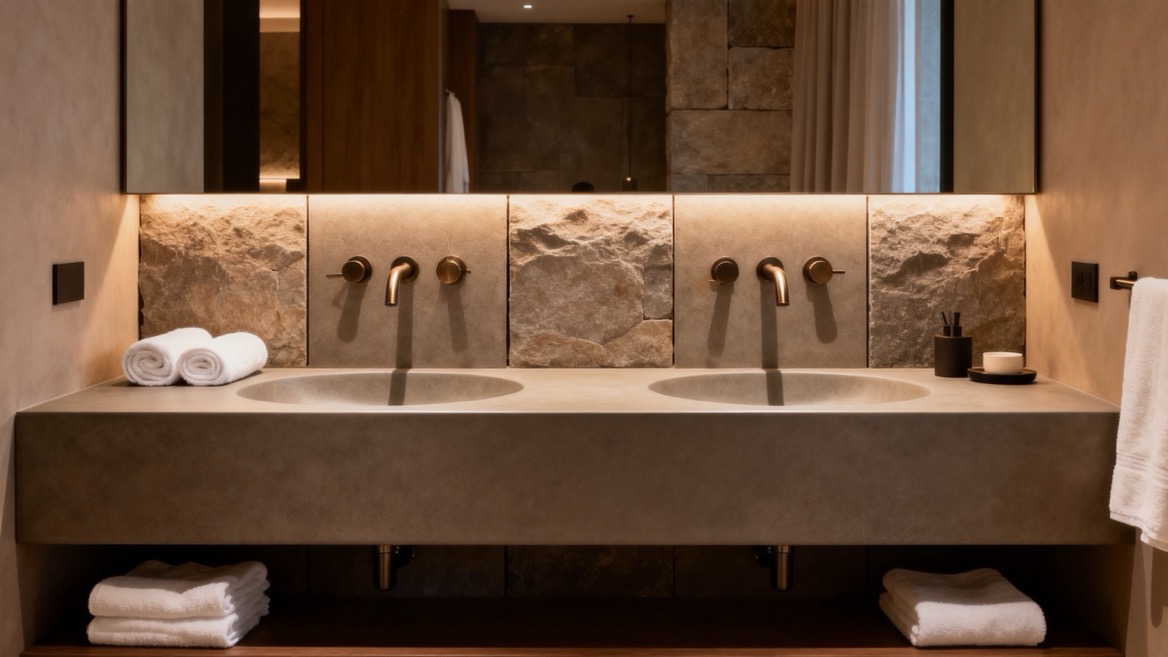 Luxury Hotel Bathroom Basin Installation Luxury Hotel Bathroom Basin Installation