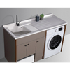 Compact Solid Surface Laundry Cabinet