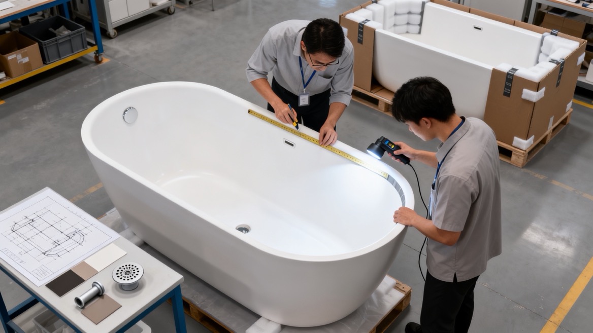Custom Bathtub Sample Inspection Custom Bathtub Sample Inspection
