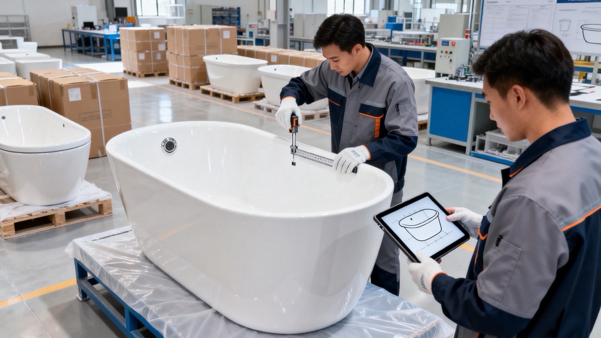 Custom Bathtub Manufacturing And Quality Inspection