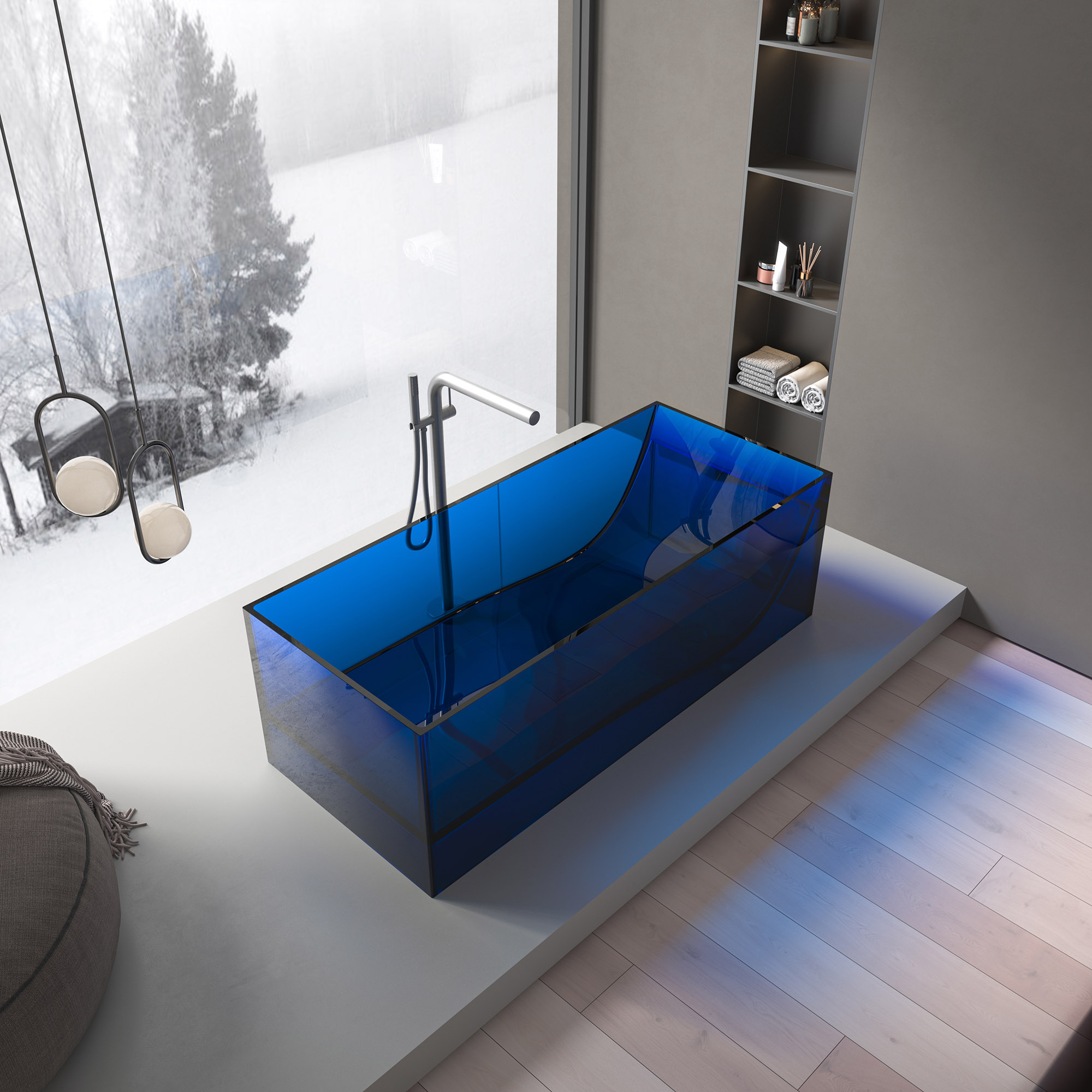 Transparent Acrylic Bathtub